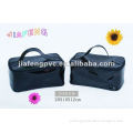 Black Color Simple Design Fabric Cosmetic Bag with Zipper and Handle